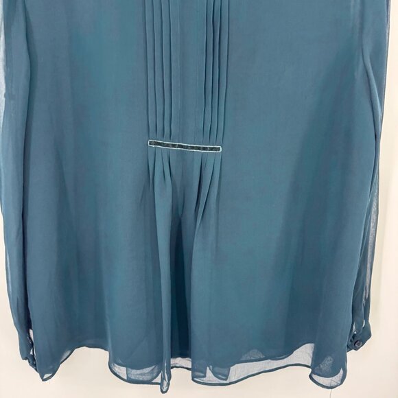 Coldwater Creek Womens Sheer Long Sleeve Peasant Blouse size large petite - Picture 11 of 12